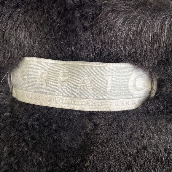 Great Greenlands Brown sherpa suede fur hood jacket - Picture 5 of 6